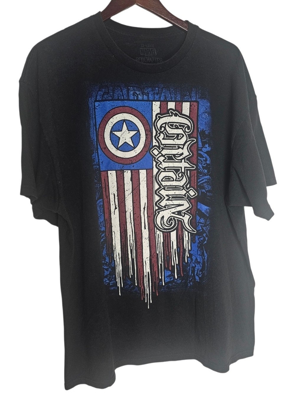Captain America Graphic Tee - Black Size 2XL